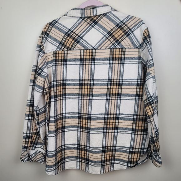 Sanctuary Toffee Plaid Button Down Shacket size S - Picture 7 of 7